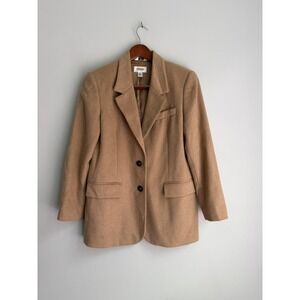 Talbots‎ Petites 100% Pure Camel Hair Blazer Made in Italy Tan Brown Size 6P